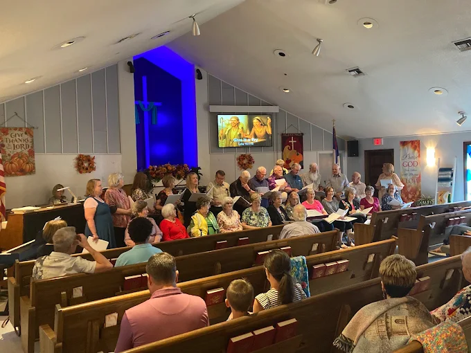 Congregation in worship